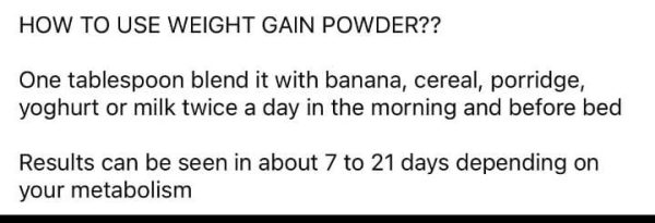 10X 100G WEIGHT GAIN POWDER - Image 2